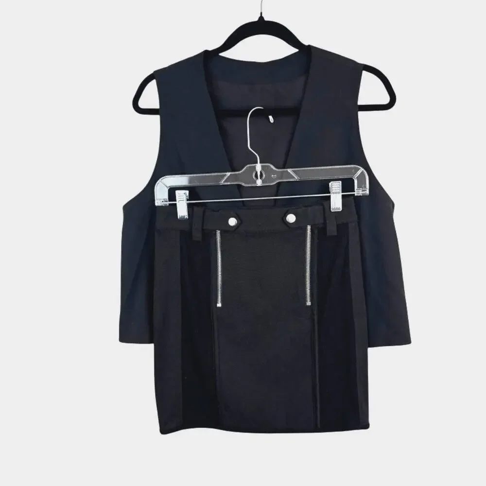T Alexander Wang Black Mini Skirt –  Lyocell Blend – Size 0- Capsule Closet
